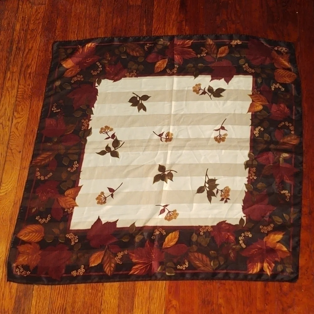 Autumn Leaves Pattern Scarf/ beautiful colors